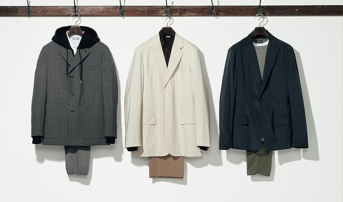 1円 新品g-stage【伊】/48サイズ/アンコンジャケット ウール混ブークレー クラシコ 大人カジュアル ジーステージ/ダークグレー/h626* 1円 新品g-stage伊⁄48サイズ⁄モバイルジャケット撥水ストレッチ