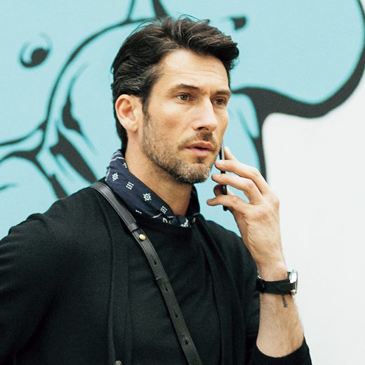 ニットのアンサンブルで上品に