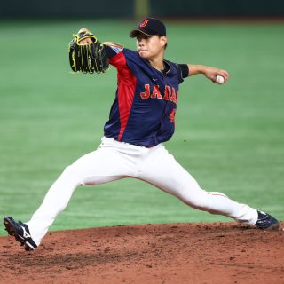 2023年3月12日のWBCオーストラリア戦で第2先発として登板したヤクルト・高橋奎二。