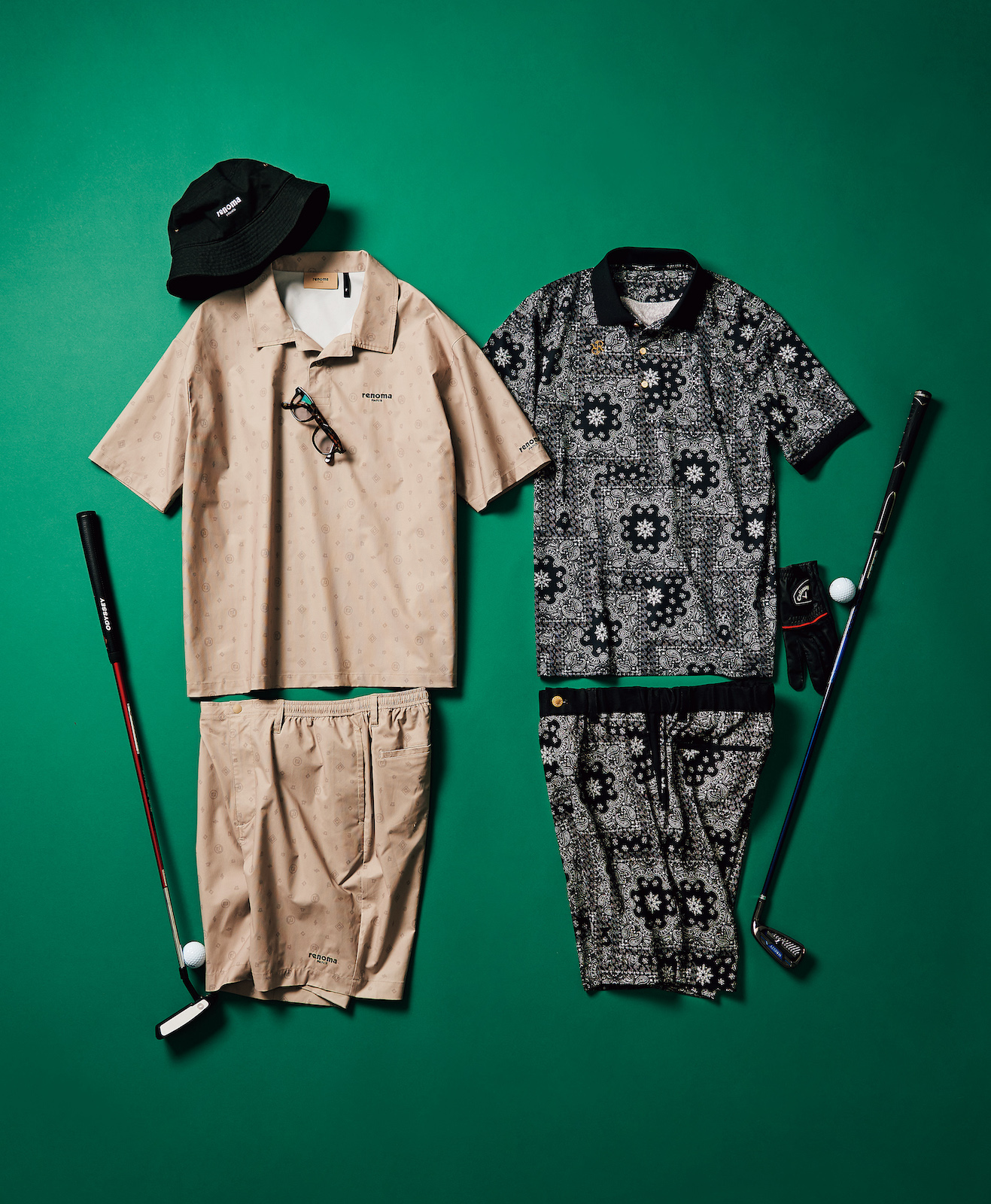 オンライン直売 renoma paris golf レノマゴルフ セットアップ XL