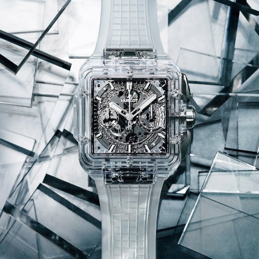 ウブロ「スクエア・バン ウニコ サファイア」