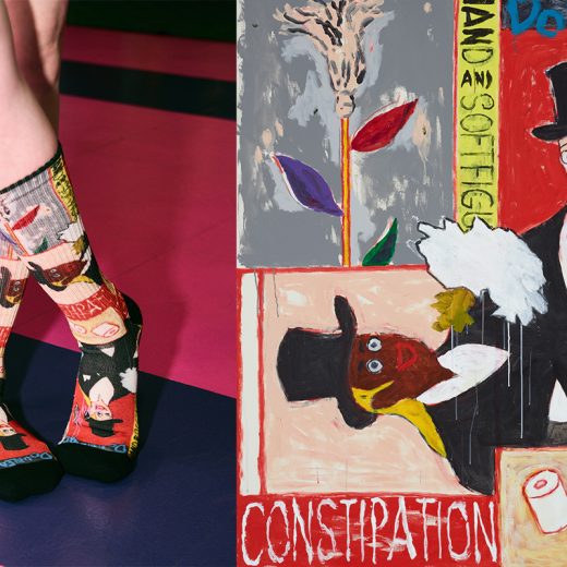 横尾忠則とHOiSUMがコラボレーション靴下を発売。