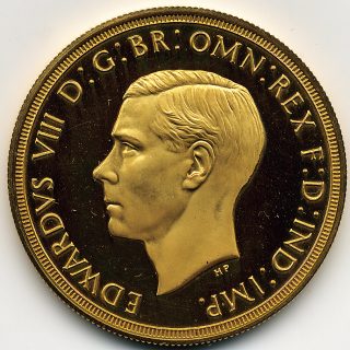 エドワード8世戴冠記念 5ポンド金貨