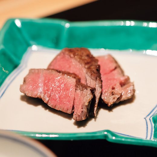 「麻布十番 真田」のステーキ