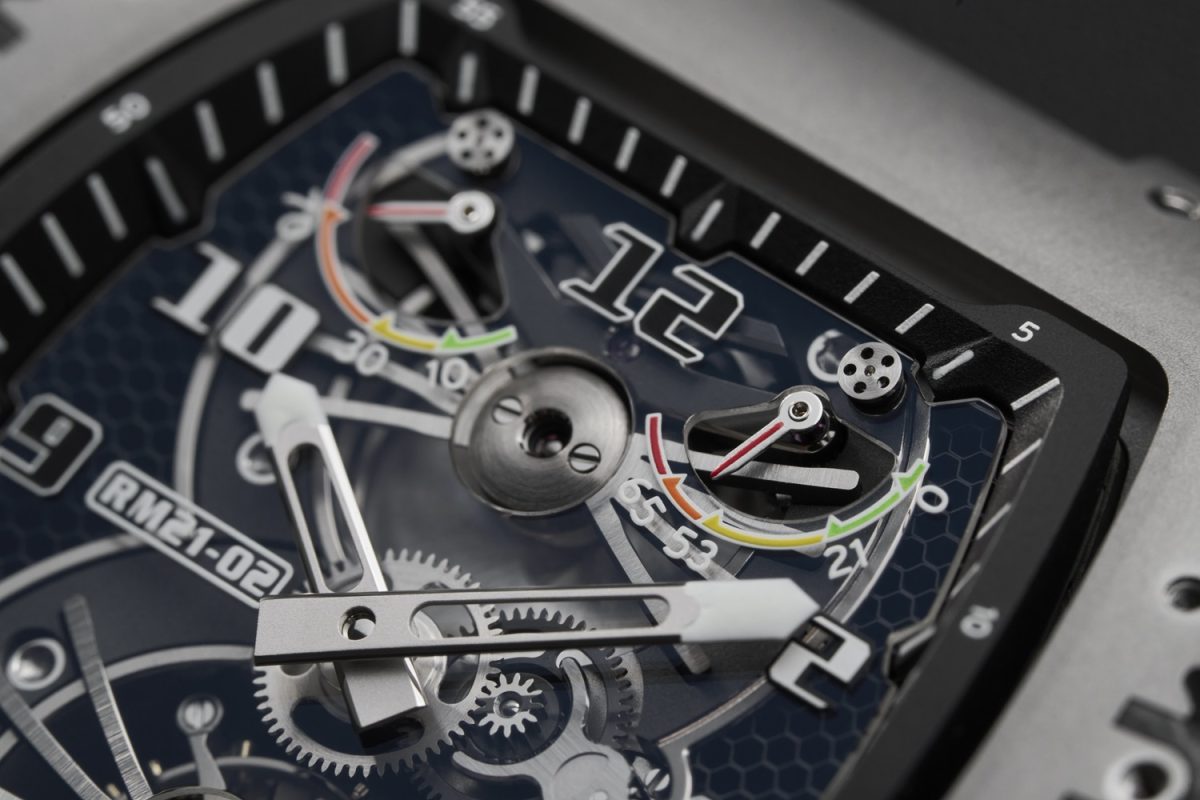 リシャール・ミルの時計「RM 21-02 トゥールビヨン エアロダイン」のトルクインジケーター