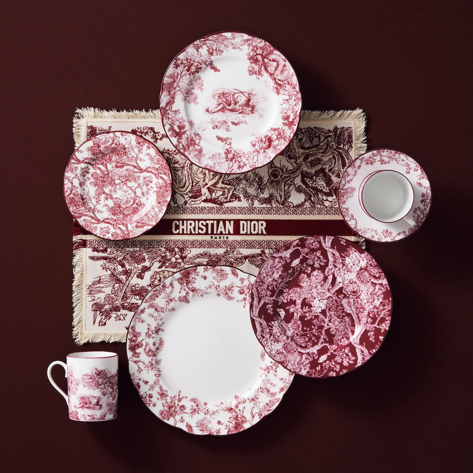 DIOR プレートクローバー二枚セットランチョンマット