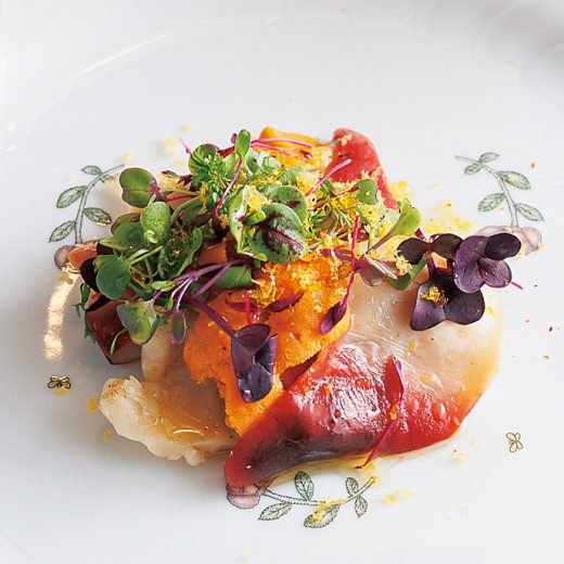 「Qkurt」の北寄貝と生ウニ