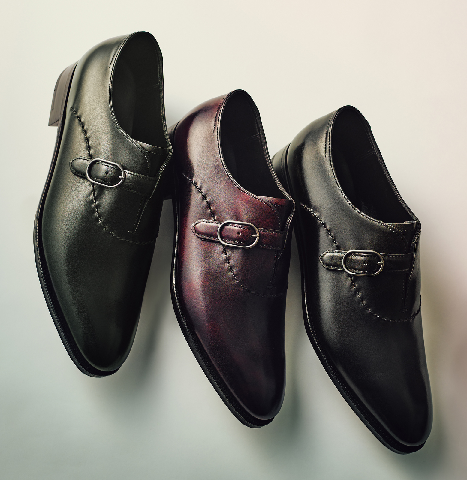 John lobbブラウンレザー ハイカットブーツ