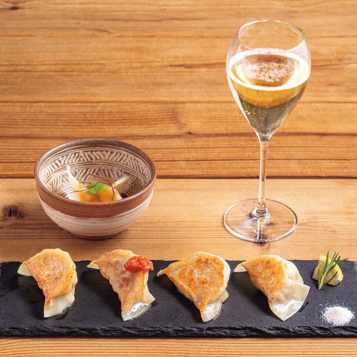 「SHE meguro」の餃子とシャンパーニュ