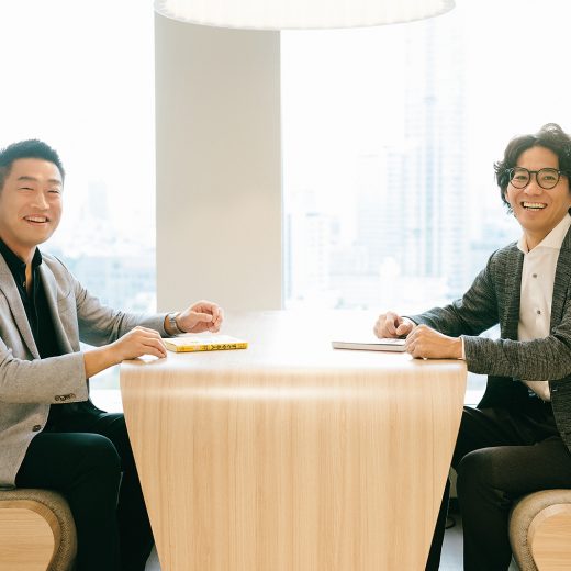 アンカリング・イノベーション代表取締役の大平信孝氏と、F6 Design代表取締役の山本大平氏