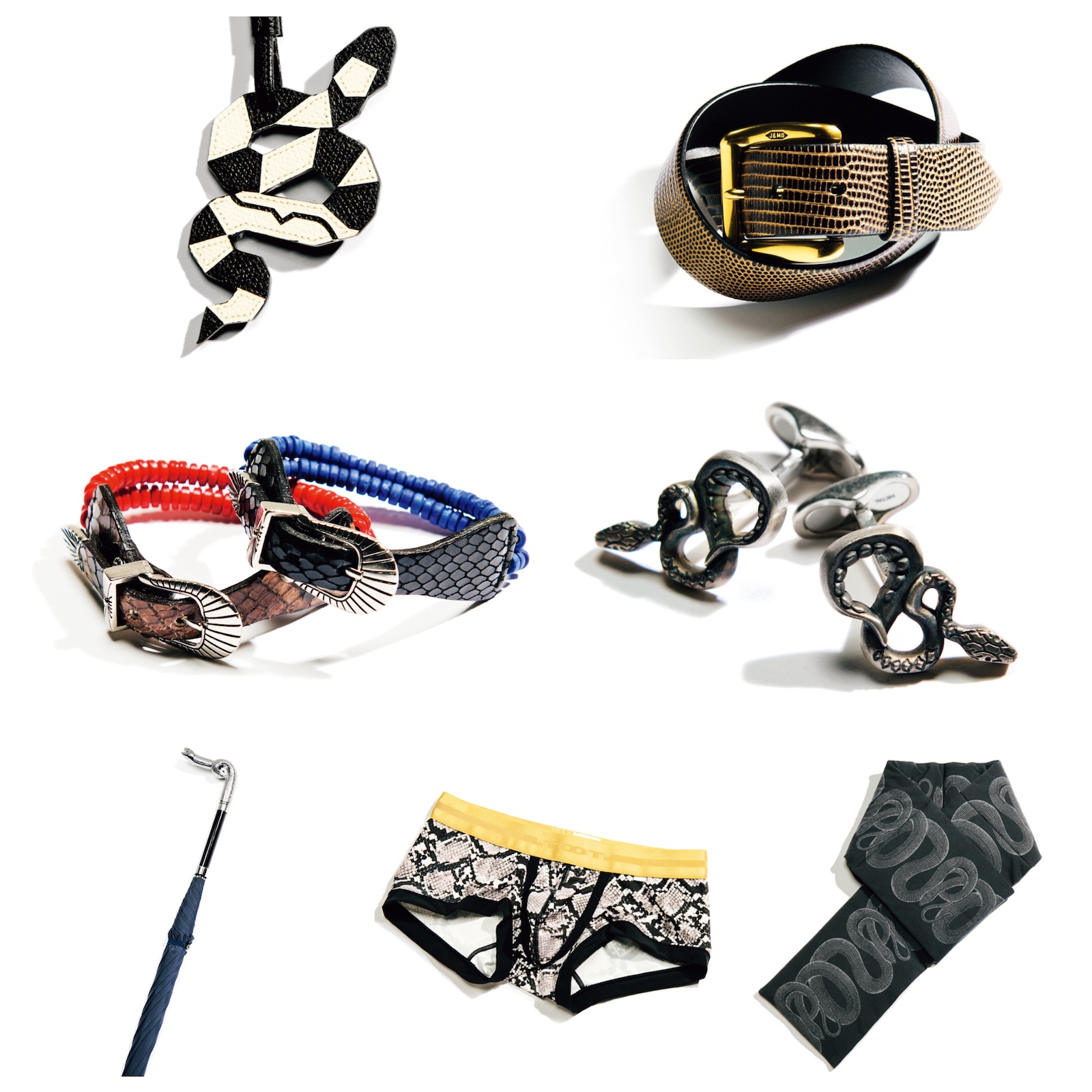 イサベル・デ・ペドロ　パイソン柄　ヘビ柄　クロップドパンツ　新品未使用品 持ち手がスネークの傘、パイソン柄のボクサーパンツ…2025年幸運