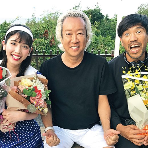 福田氏と照屋年之監督(右)と主演の松田ゆか氏(左)