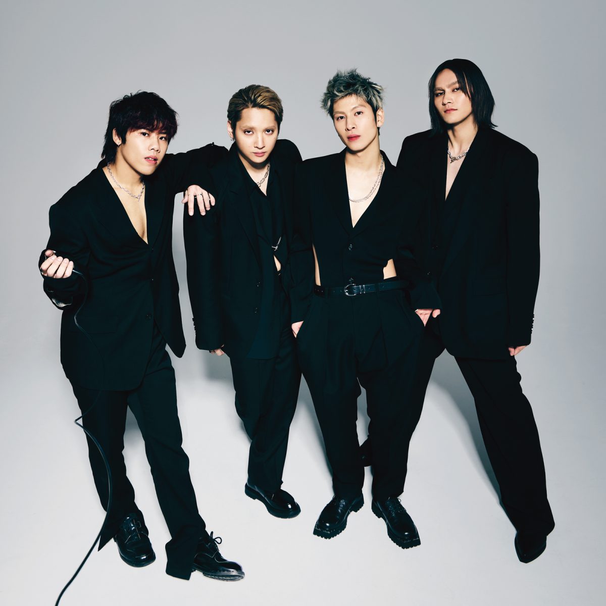 THE RAMPAGEの最年少、1998年生まれの98年組。左から後藤拓磨、鈴木昂秀、長谷川慎、龍。
