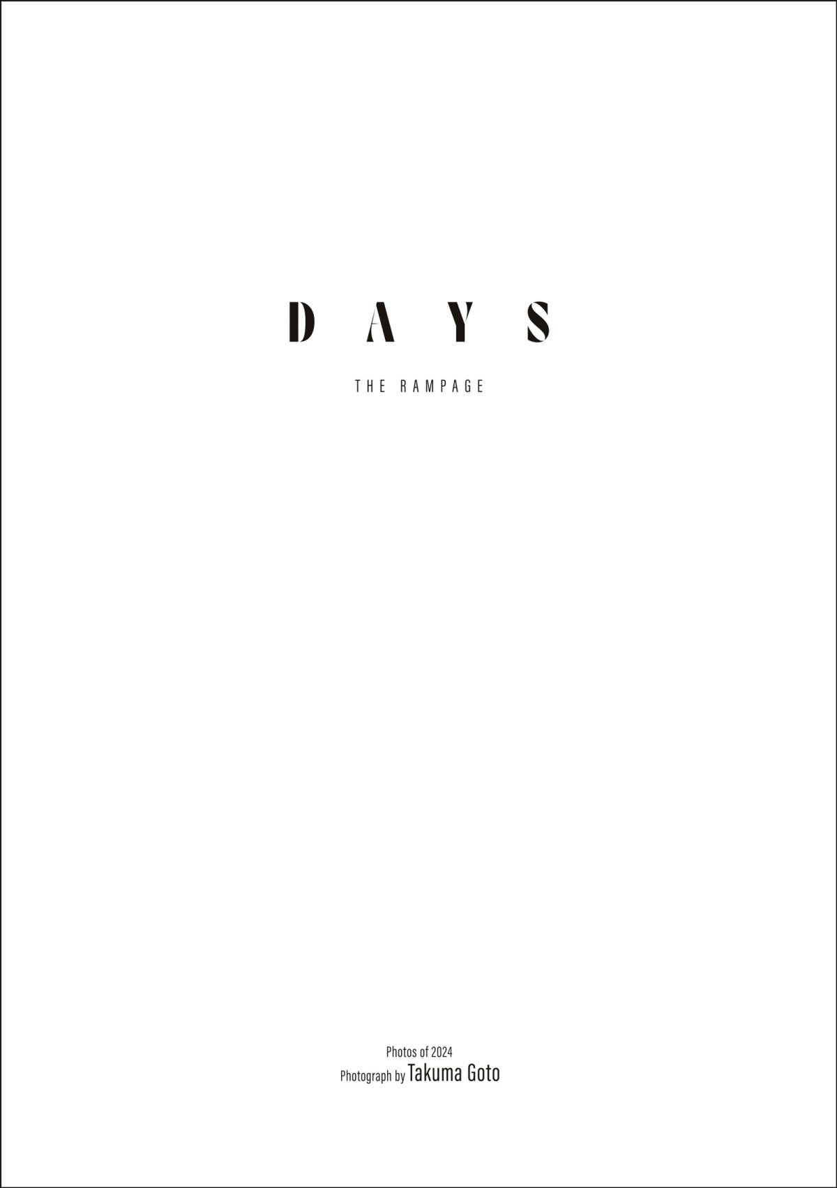 THE RAMPAGEの2024年を追いかけた密着ドキュメントフォトブック「DAYS」