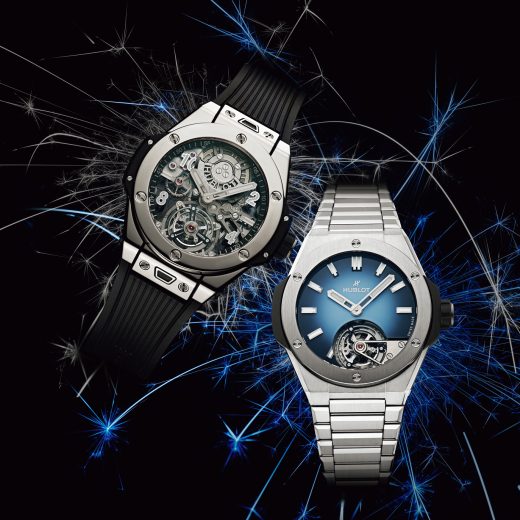 ウブロ「ビッグ・バン インテグレーテッド トゥールビヨン カテドラル ミニッツリピーター チタニウム」と「ビッグ・バン トゥールビヨン オートマティック チタニウム」
