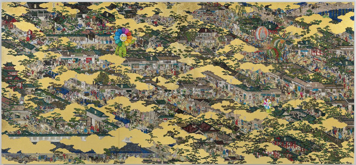 村上隆《洛中洛外図 岩佐又兵衛 rip》(左隻)2023-2025年
©️2023-25 Takashi Murakami/Kaikai Kiki Co., Ltd. All Rights Reserved.