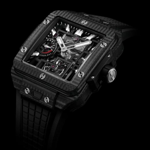 ウブロの「スクエア・バン トゥールビヨン 4 デイ パワーリザーブ」