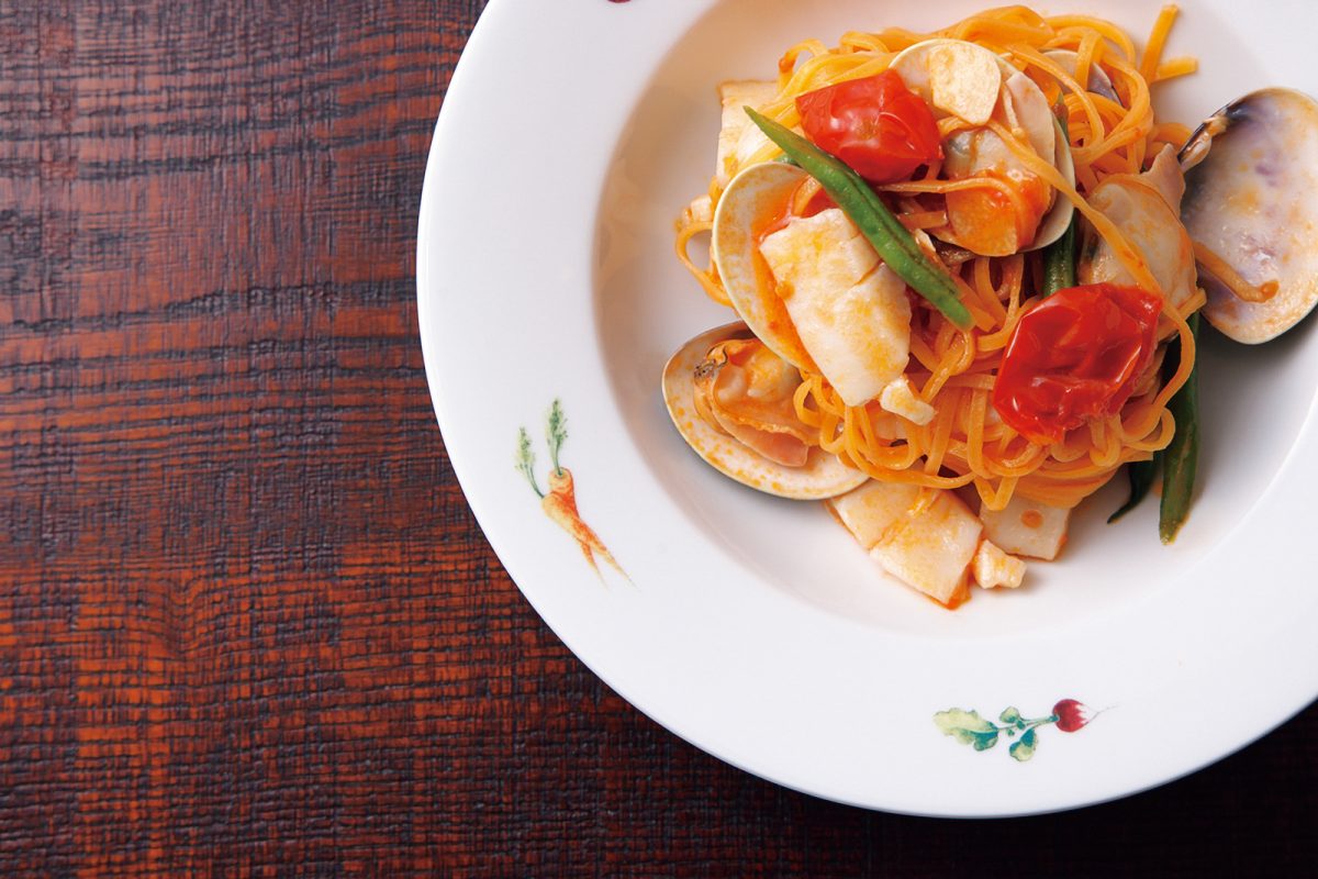 「イル・フィーロ」のハマグリとホタテのパスタ