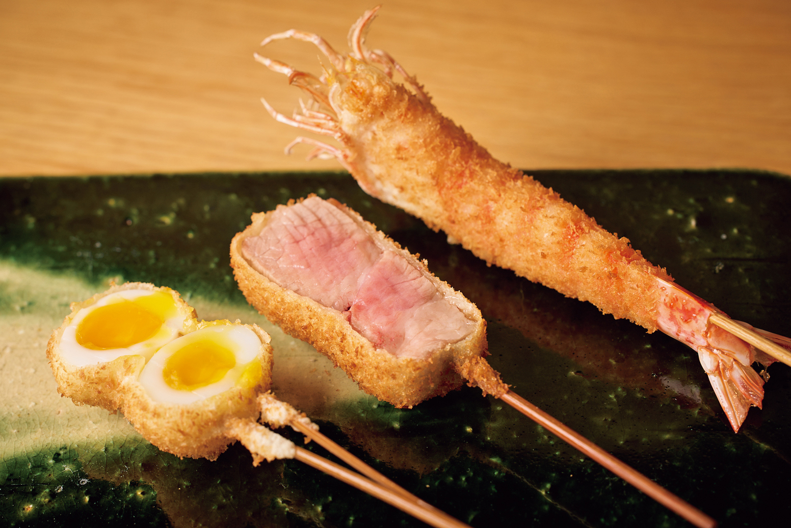 「かわた」の串揚げ