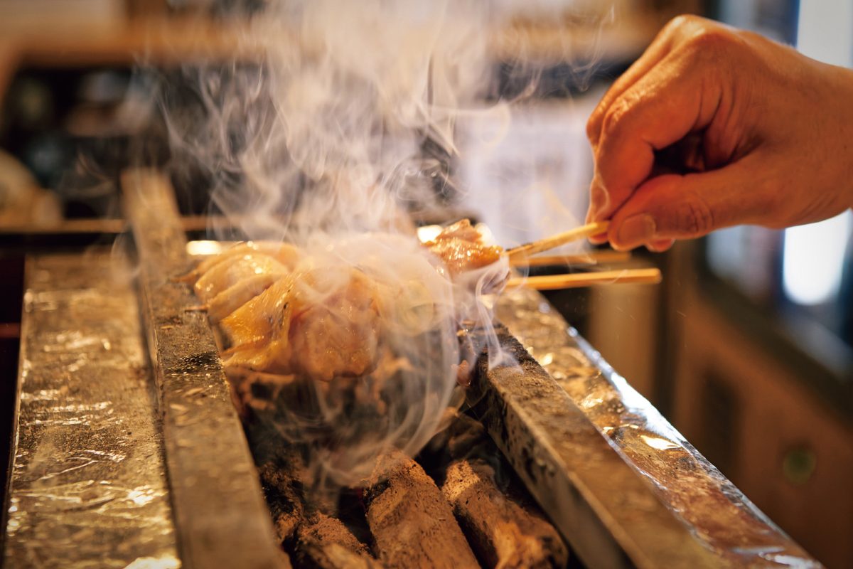 「焼鳥 㐂た」の焼き場