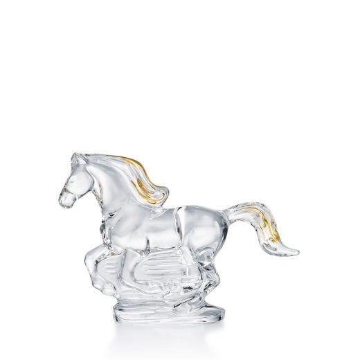 バカラ「干支 馬(クリア)」と「干支 馬(ゴールド)」。