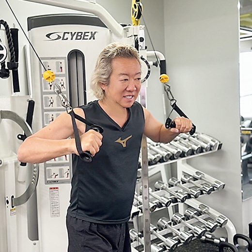 トレーニングする福田氏