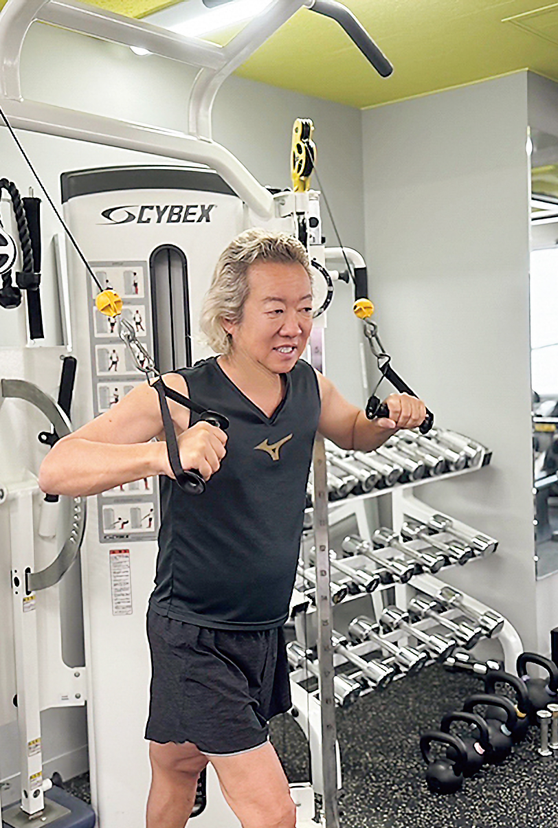 トレーニングする福田氏