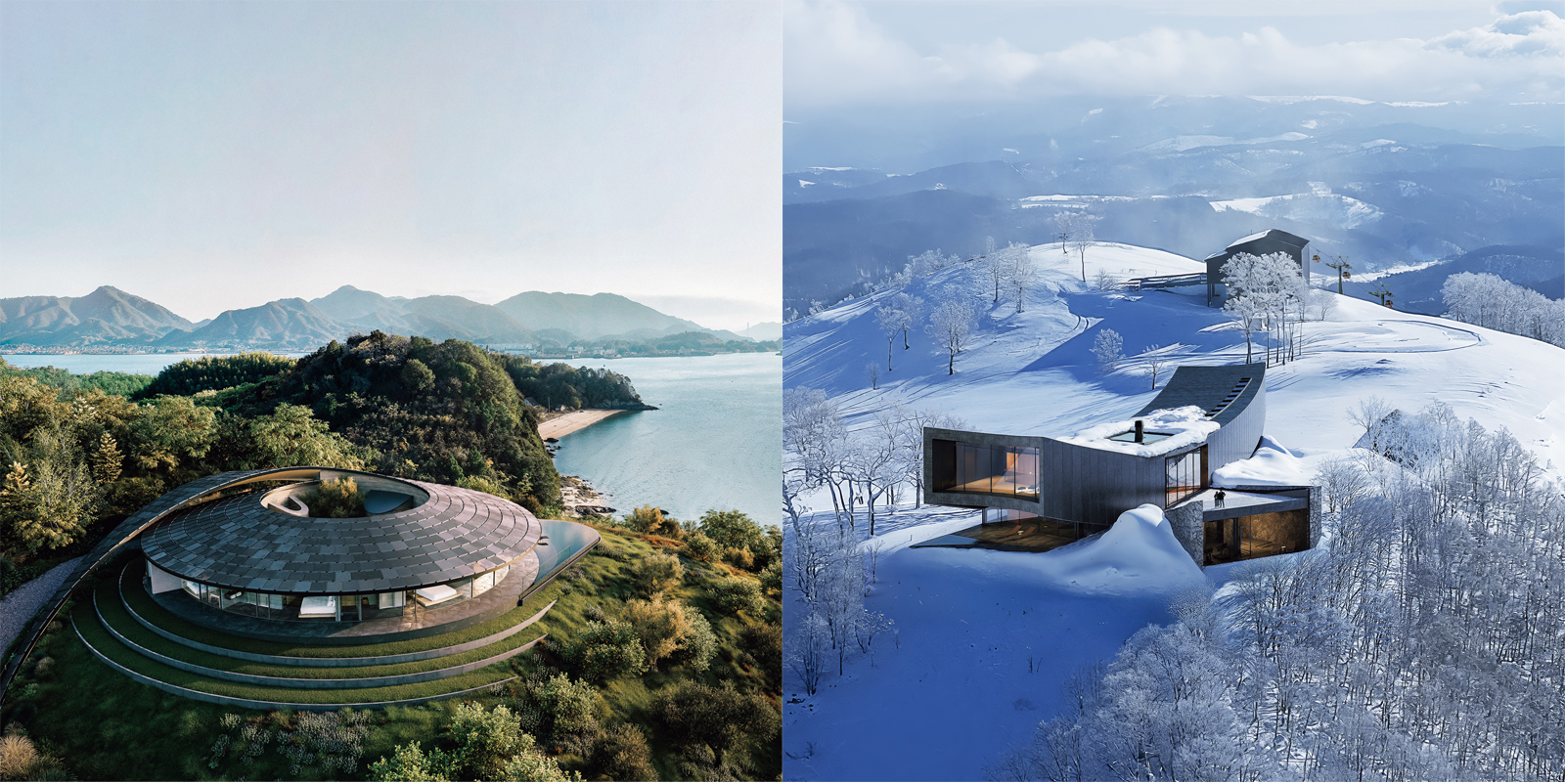 「NOT A HOTEL RUSUTSU」と「NOT A HOTEL SETOUCHI」