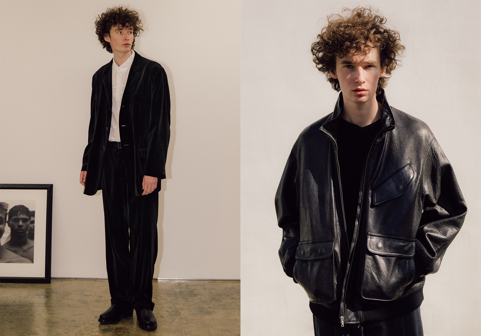 グラフペーパー　トラックジャケット　レザー　美品　オーラリー　コモリ cg-38.jpg