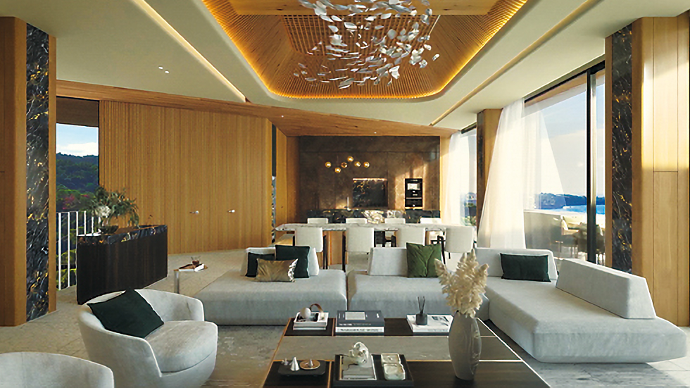 「ESQVA THE HEAVENS OKINAWA Villa OCEAN ＆ Villa SKY」リビング