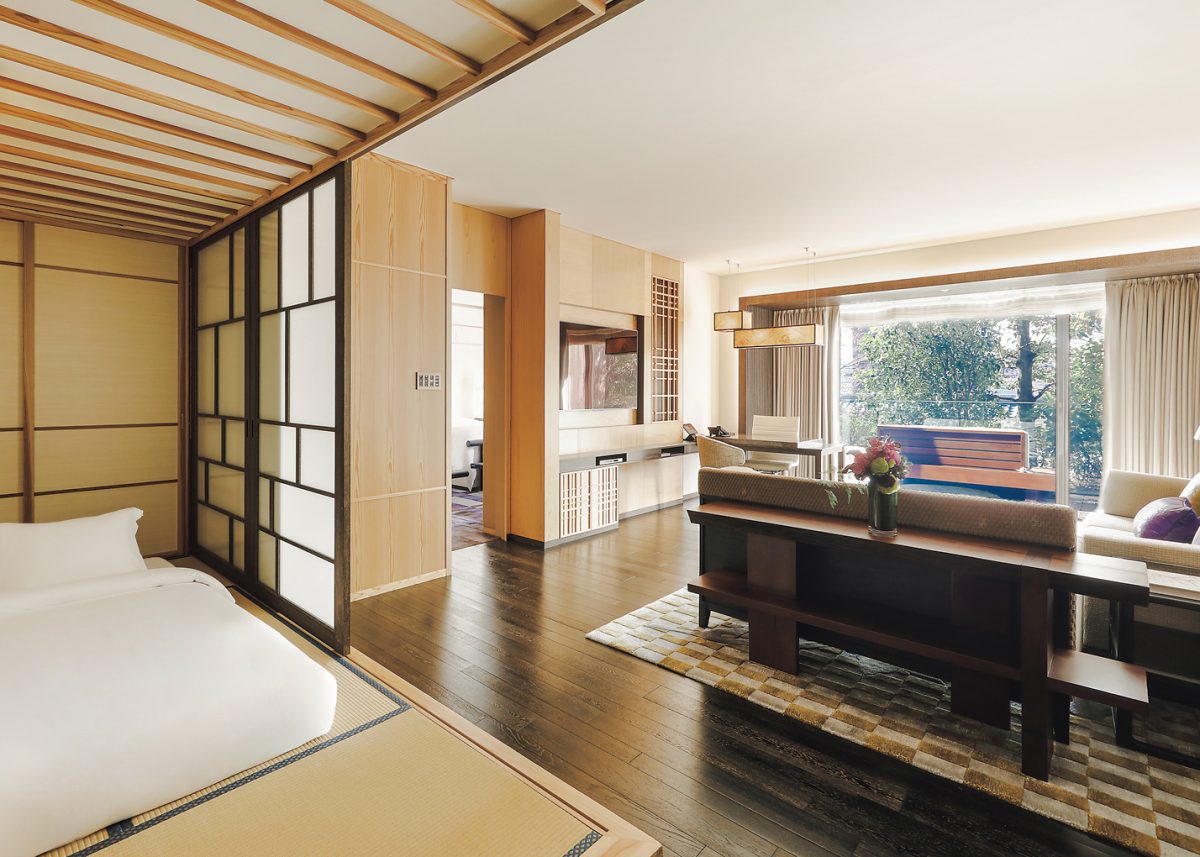 「フォーシーズンズホテルレジデンス京都」ベッドルーム