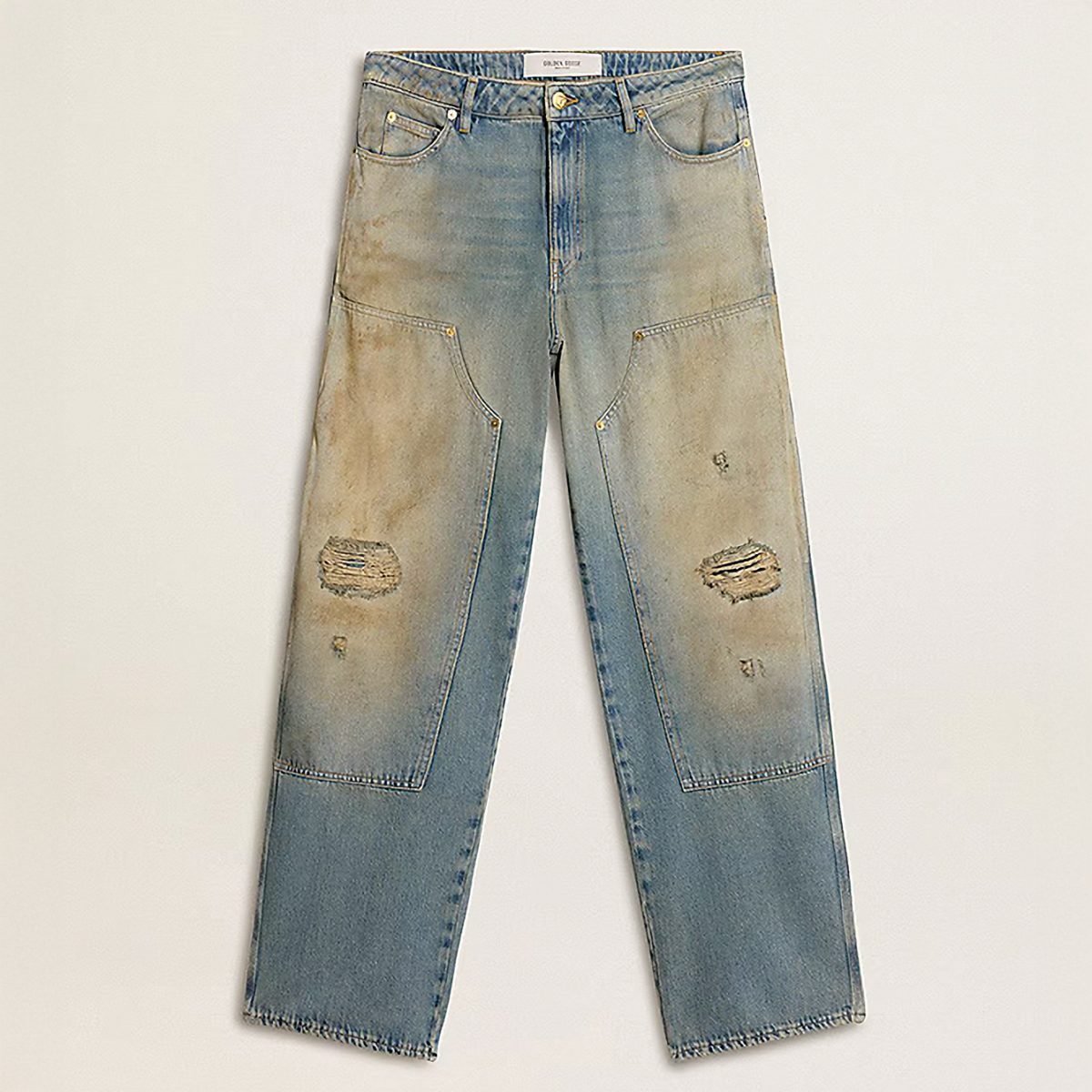 「ゴールデングース」のジーンズ メンズ サンドウォッシュ ユーズドエフェクト