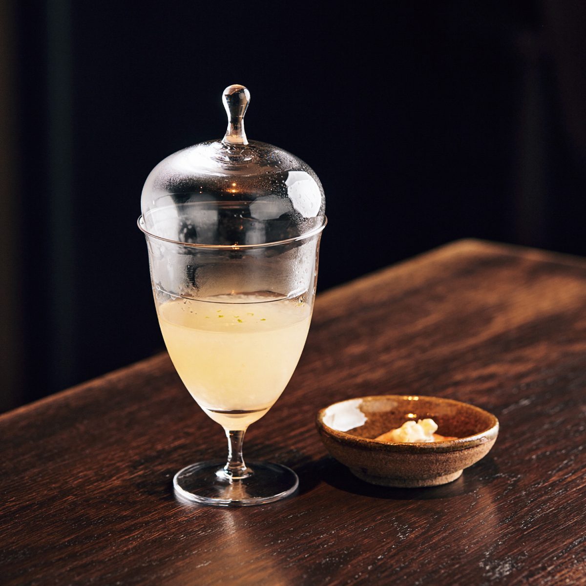 梨と日本酒「新政」のカクテル