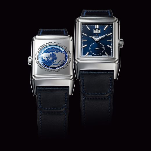 ジャガー・ルクルト「レベルソ」、大型デイトを新搭載した世界地図彫刻モデル