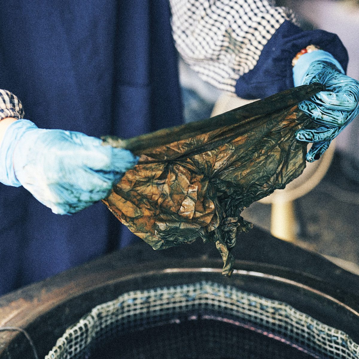 藍染の体験コーナー