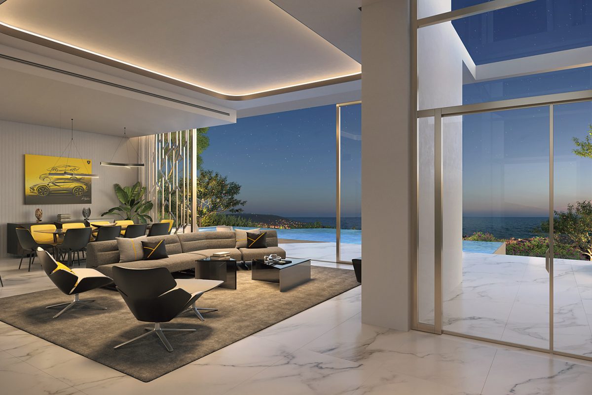 「ティエラ・ビバ バイ アウトモビリ・ランボルギーニ」のリビング