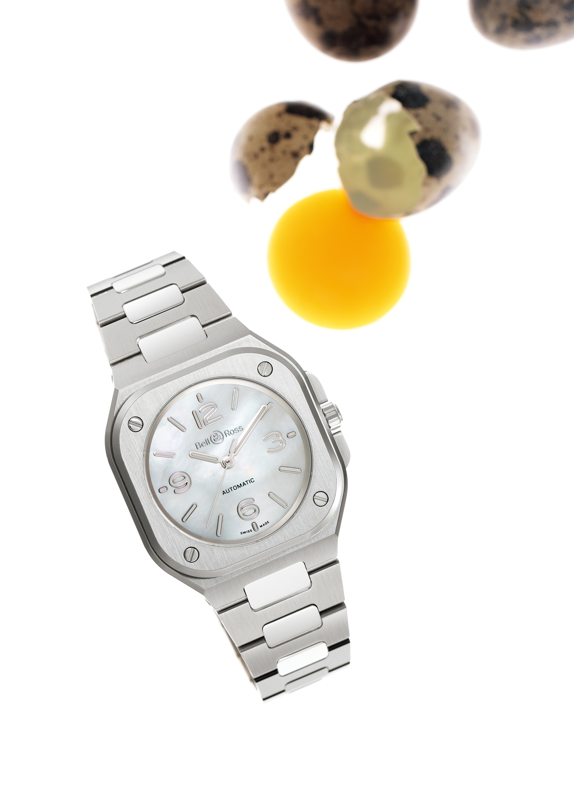 ベル&ロス|BR-05 36mm マザーオブパール スティール