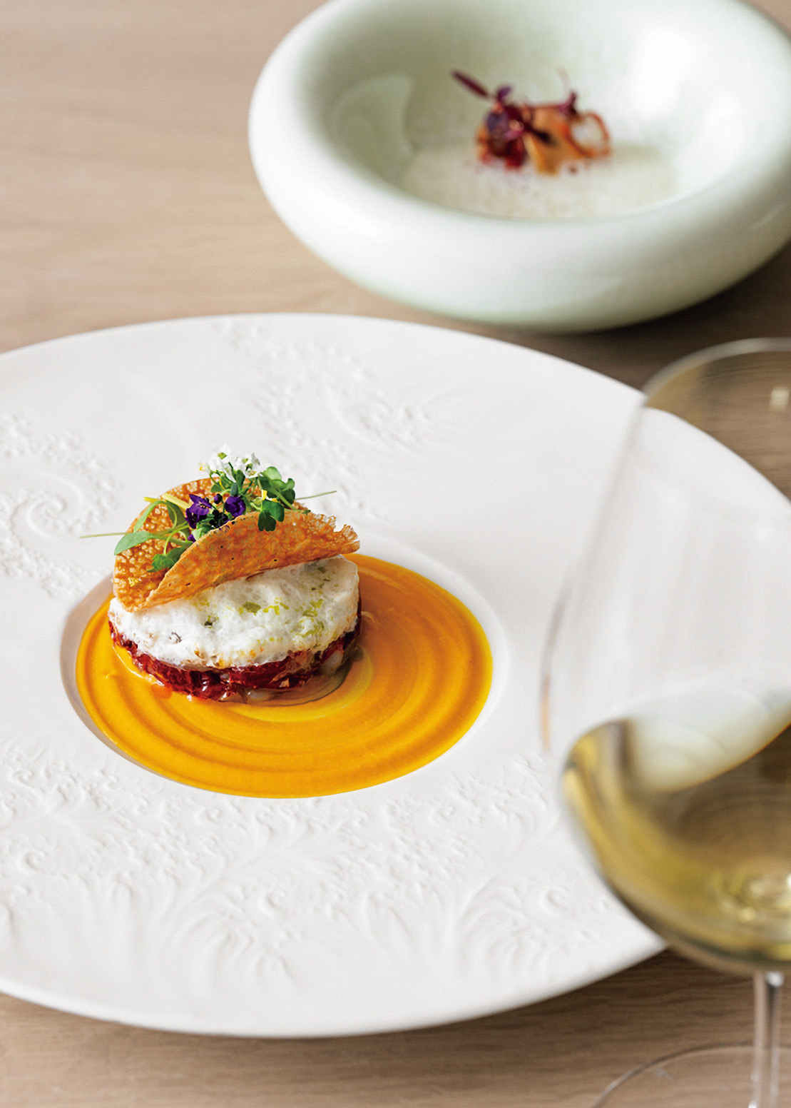 「アマラントス」のオマール海老テールのカルパッチョ