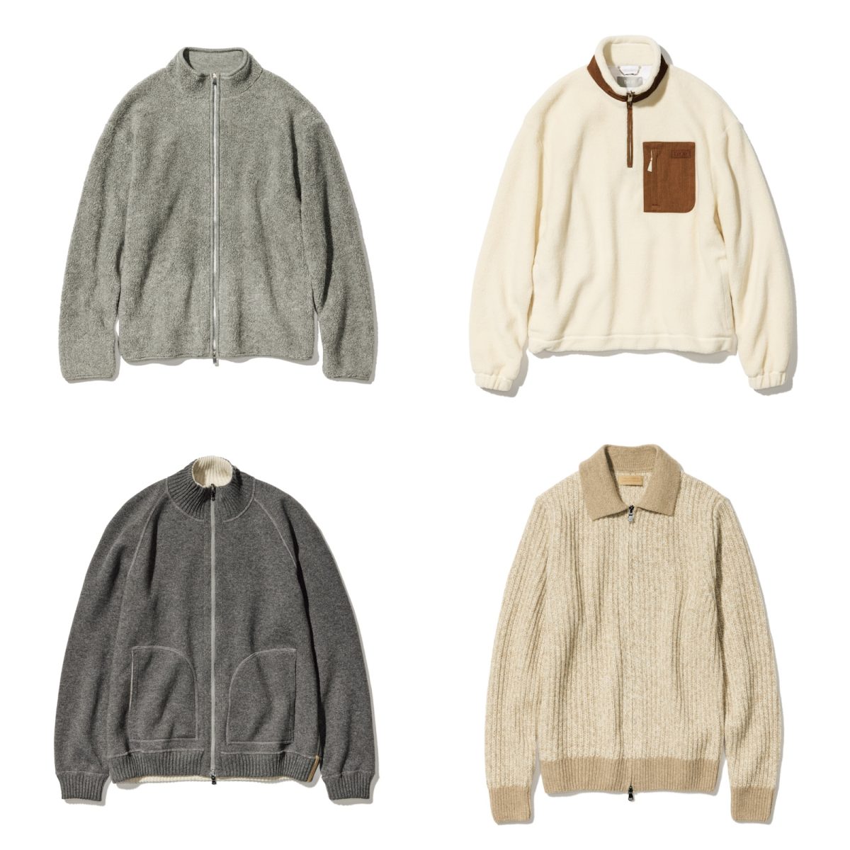 カシミヤジップアップ4選