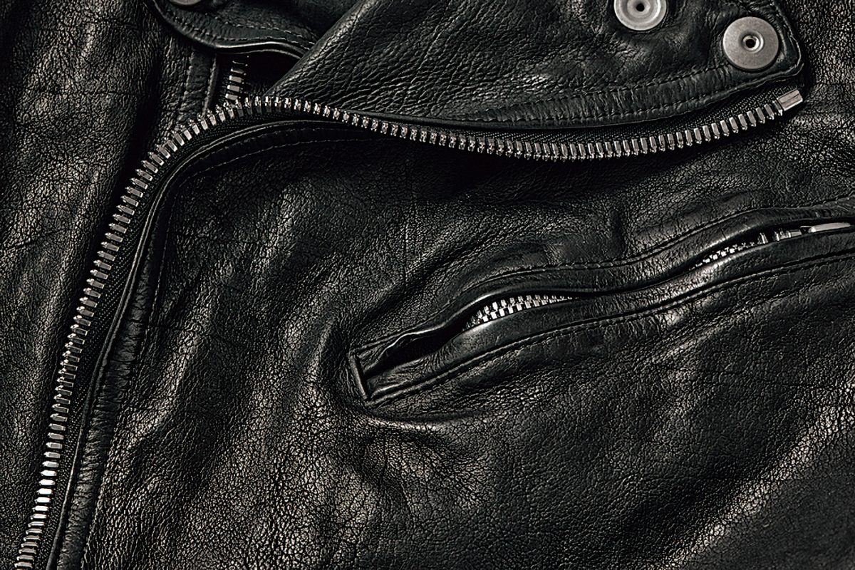レザー生地のアップ