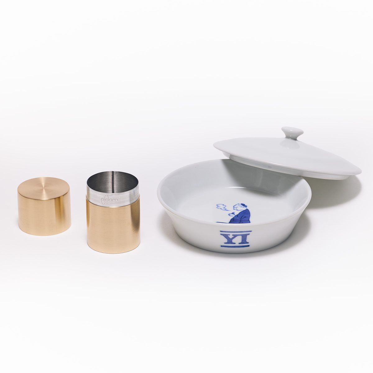 プルーム・オーラ × 山口一郎 コラボ喫煙具「開化堂スティックケース」「上出長右衛門窯スティックトレイ」