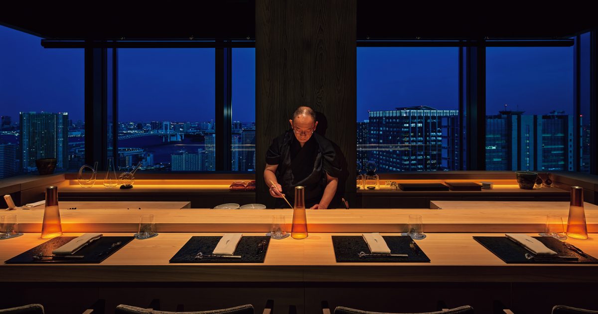 日本料理×フレンチ、東京湾の夜景を望むクリエイティヴ割烹「咲／Saki」
