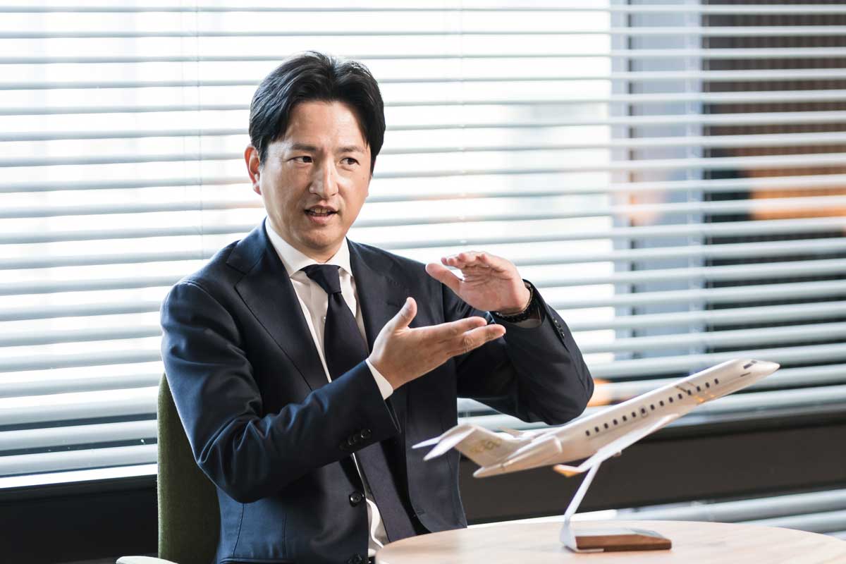 双日 航空・社会インフラ本部 ビジネスジェット事業部 部長の櫻井洋平氏。