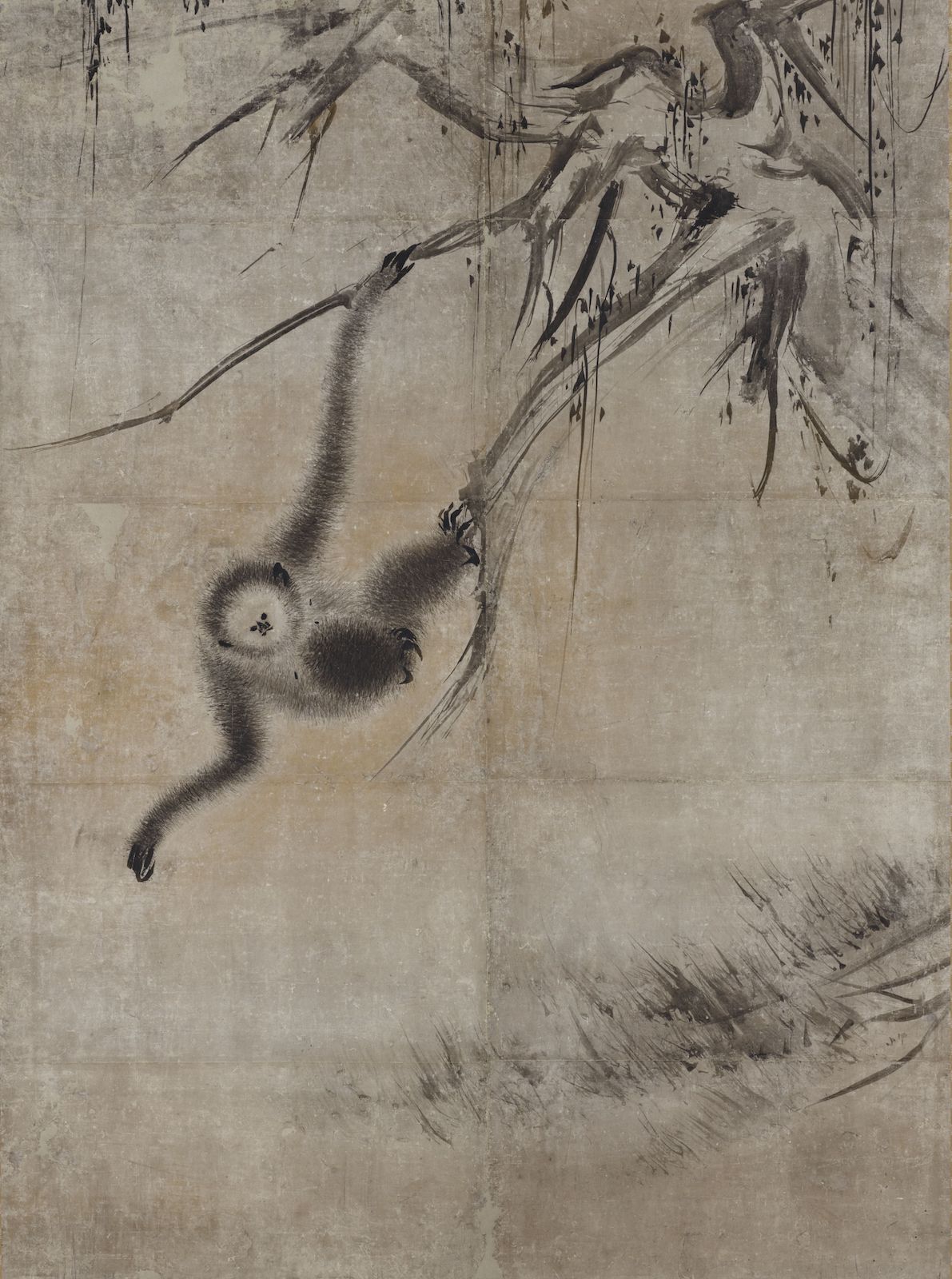 重要文化財 長谷川等伯《枯木猿猴図》(左幅)桃山時代(16~17世紀)
京都・龍泉庵画像提供:京都国立博物館(後期展示)