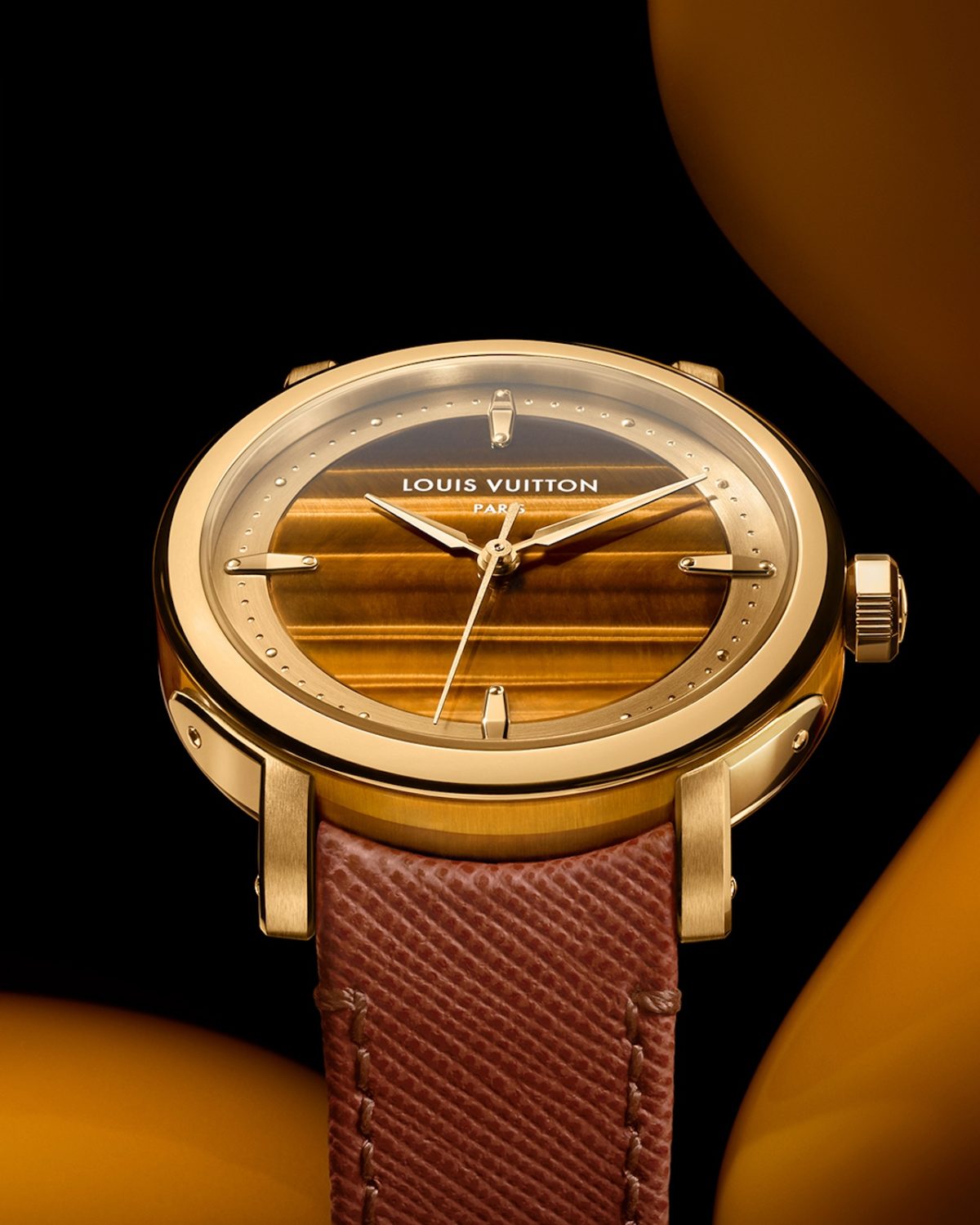 ルイ・ヴィトン「エスカル オトマティック イエローゴールド＆タイガーズアイ」
