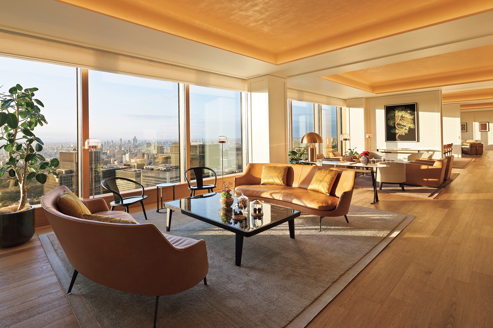 「ブルガリ ホテル 東京」のリビングルーム