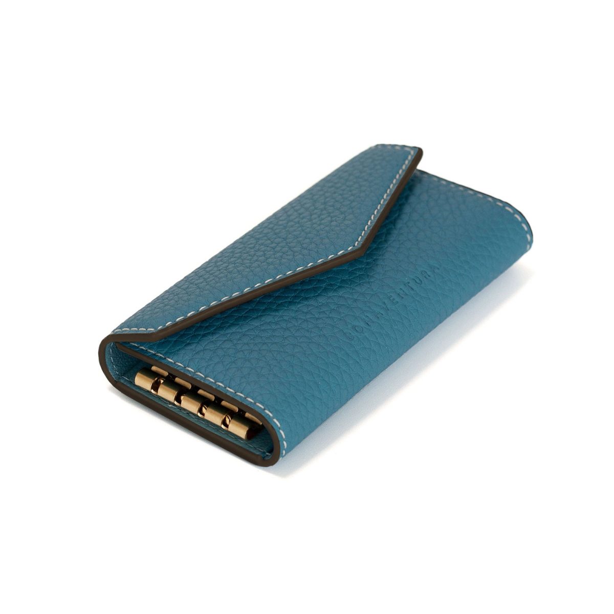 ボナベンチュラのスリム キーケース シュリンクレザー［ブルーシアン］