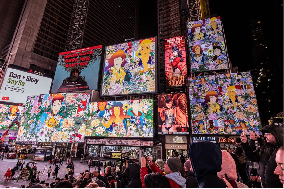 松山智一《Morning Again》より。Photo by Michael Hull courtesy of Times Square Arts