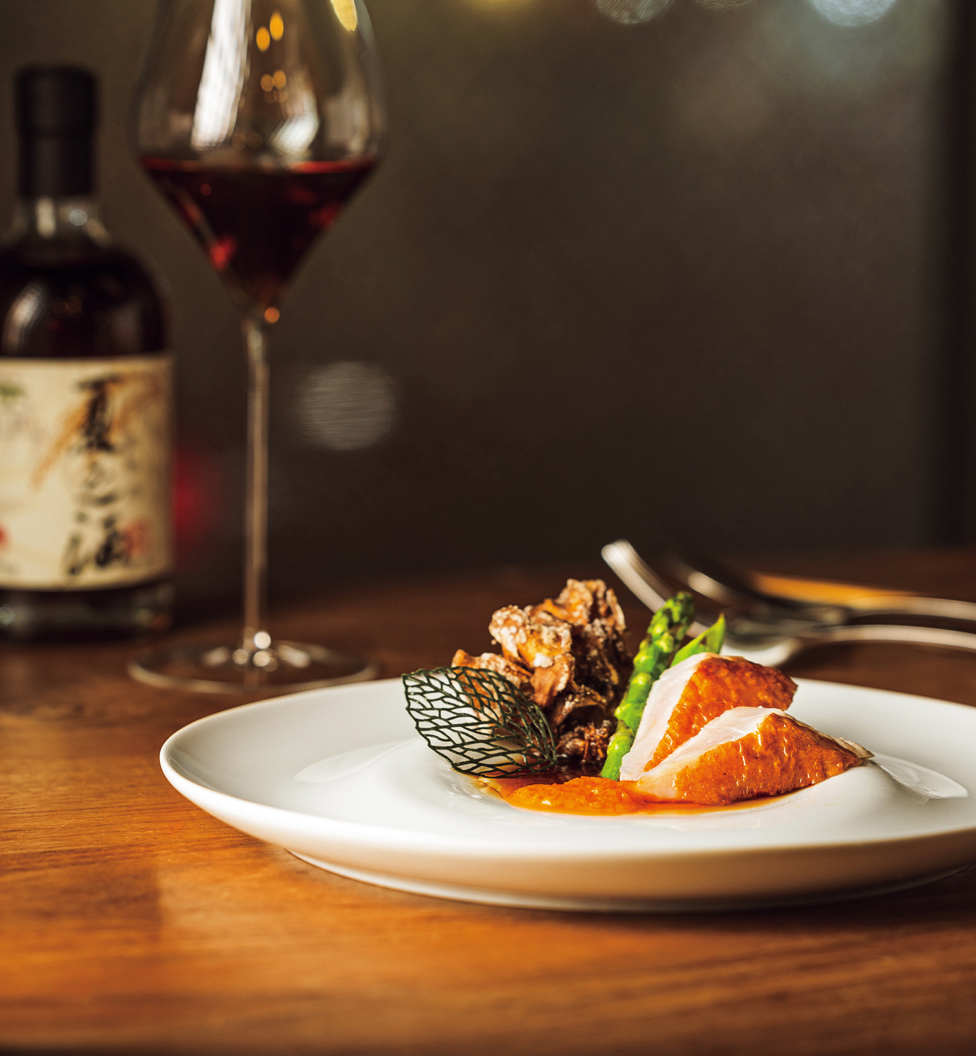 「初音」の金目鯛と舞茸のソテー