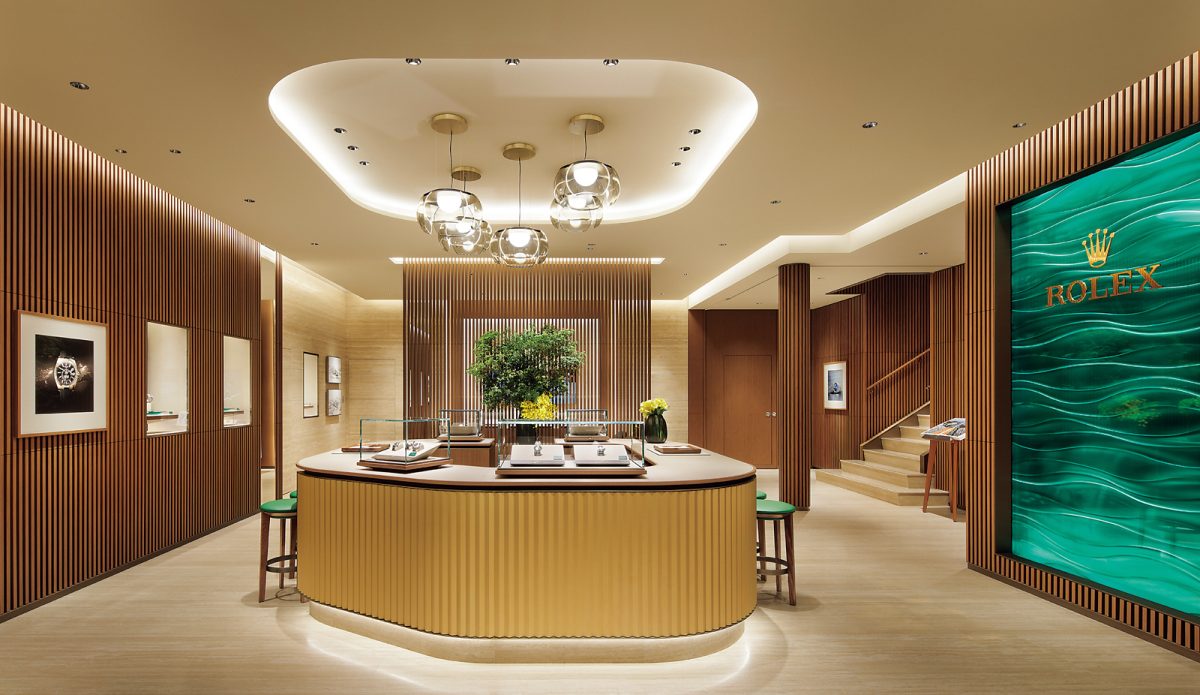 「ロレックス ブティック 大丸神戸」のメインフロア